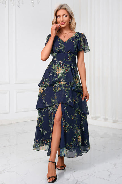 Robe Maxi Florale Bordeaux Chic - gallery 9