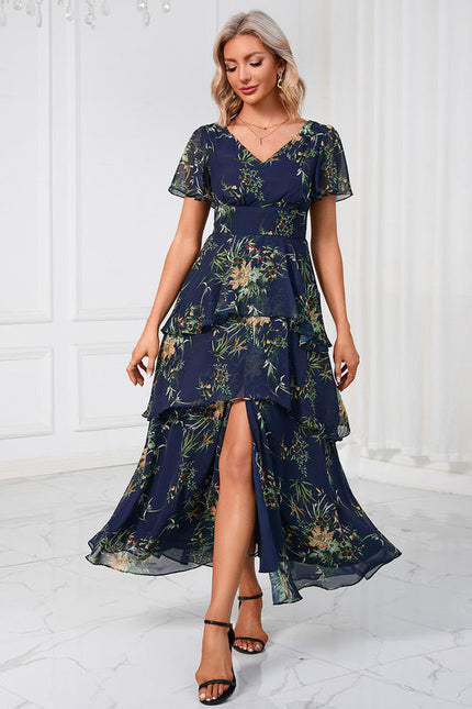 Robe Maxi Florale Bordeaux Chic - gallery 6