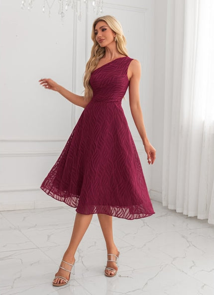 Robe Trapeze Bordeaux