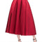 Jupe Satinée Rouge Élégante Longue