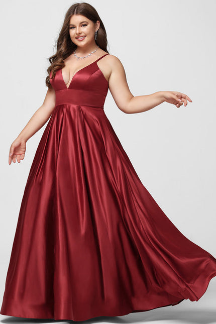 Robe Satinée Élégante Col V Long - gallery 4