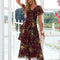 Robe Maxi Florale Bordeaux Chic