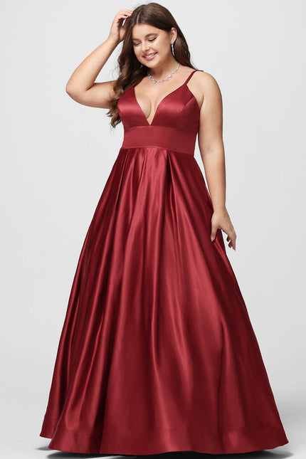 Robe Satinée Élégante Col V Long - gallery 7