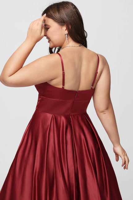 Robe Satinée Élégante Col V Long - gallery 6