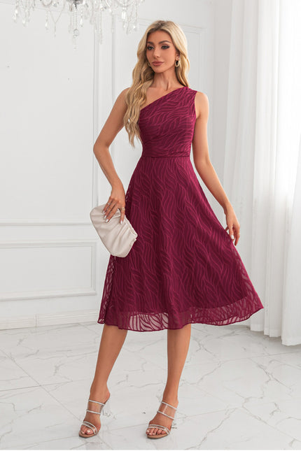 Robe Trapeze Bordeaux - gallery 6