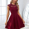 Robe Bordeaux Chic Dentelle Courte