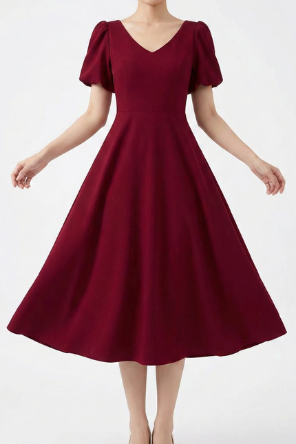 Robe Empire Bordeaux