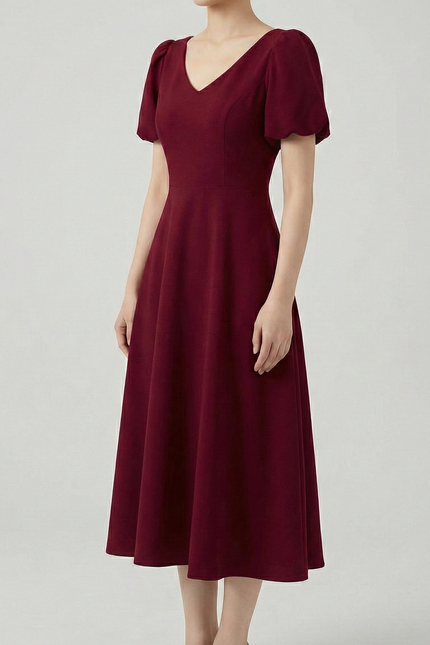 Robe Empire Bordeaux