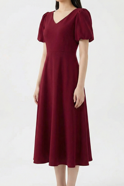 Robe Empire Bordeaux