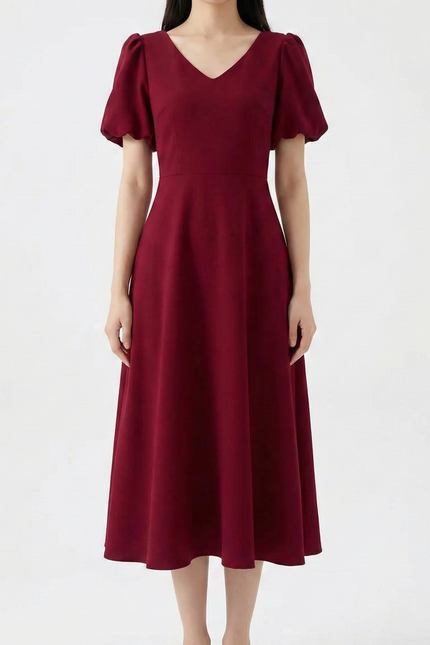 Robe Empire Bordeaux