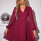 Robe En Maille Bordeaux